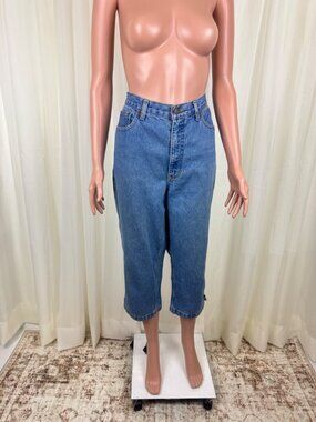 Y2K Vintage Newport News Jeanology High Rise Cropped Capri Denim Jeans Size 28